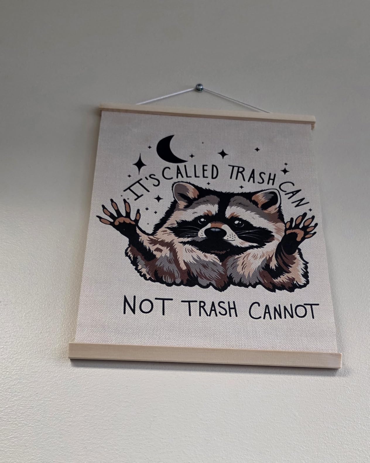 Foritho Funny Motivational Raccoon Poster Wall Art Framed, Gifts for Raccoon Lovers, It's Called Trash Can Inspirational Trash Panda Canvas Prints Wall Decor for Home Kitchen Office, 12x16 Inch customer photo 1