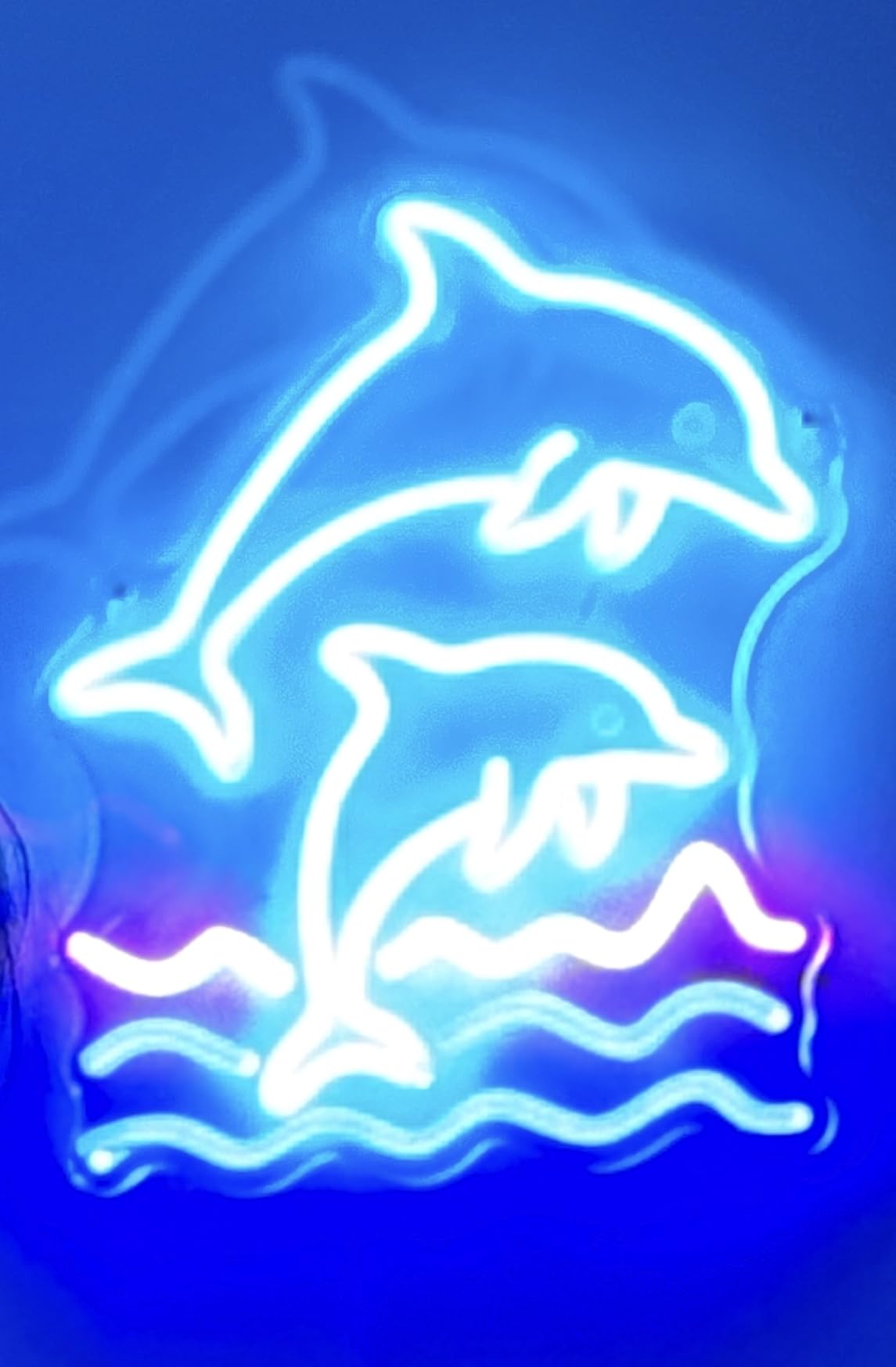 CoolGift Mart Dolphin Neon Sign, Dolphin Lamp Wall Decor, Dimmable Birthday Party Decorations for Home, Patio, Garden, Bars, Restaurants, Hotels, Stores, Clubs, Gift for Friends Family and Kids customer photo 1