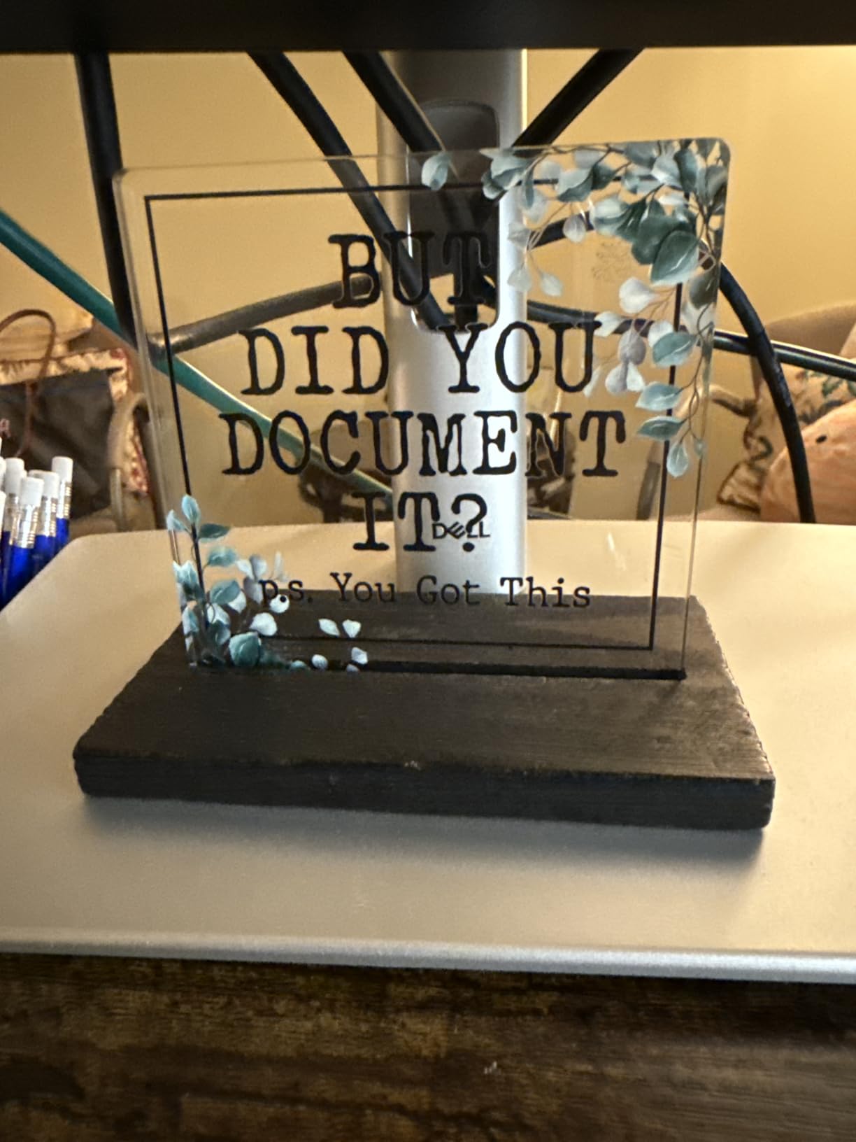 Optometrist Gift, Funny Eye Doctor Acrylic Desk Decor Sign customer photo 1