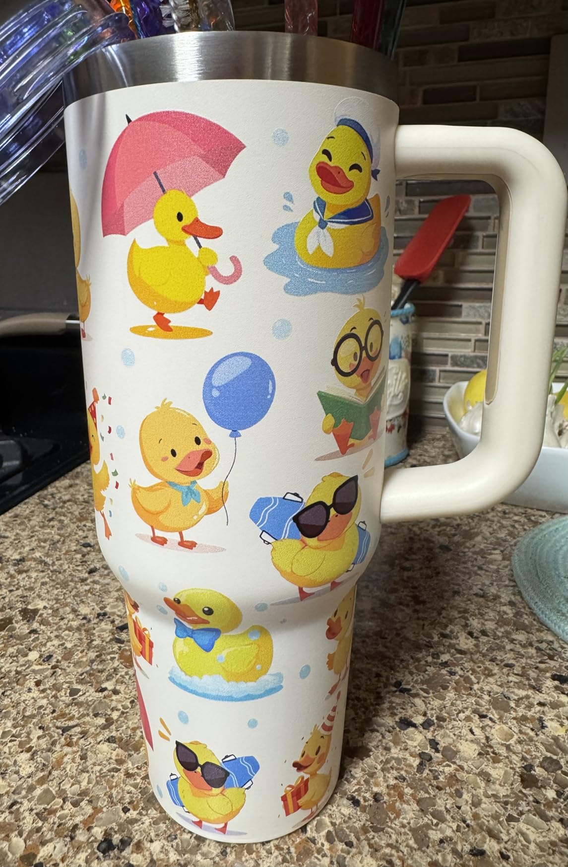 Today I'm A Serious Goose Tumbler Goose Gifts For Gooses Lovers Women Men Funny Animal Duck Coffee Travel Mug with Handle Insulated for Hot and Cold Drink Ice 40oz customer photo 1