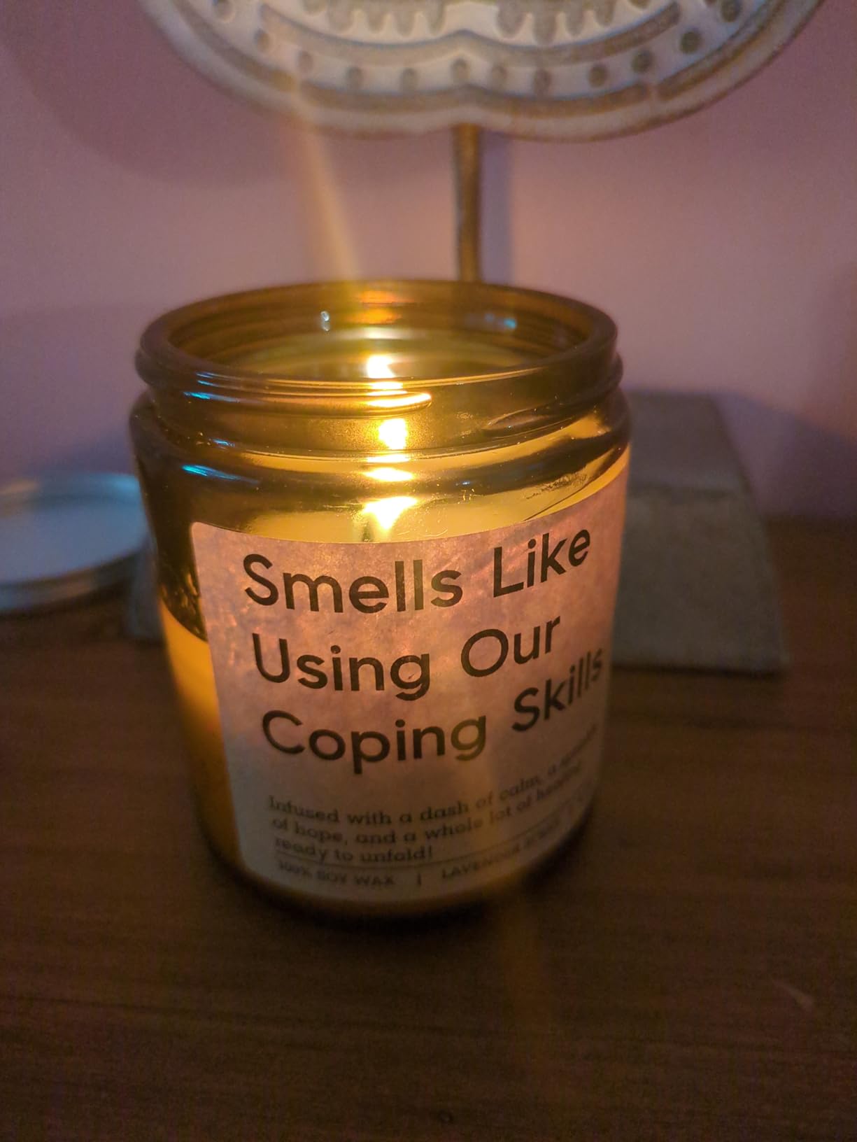 LEADO Funny Coping Skills Candle, Therapist Gifts - Mental Health, Graduation, Psychology, Appreciation Gifts for Therapist, Social Worker, School Counselor, Psychologist, Women - Therapy Office Decor customer photo 2