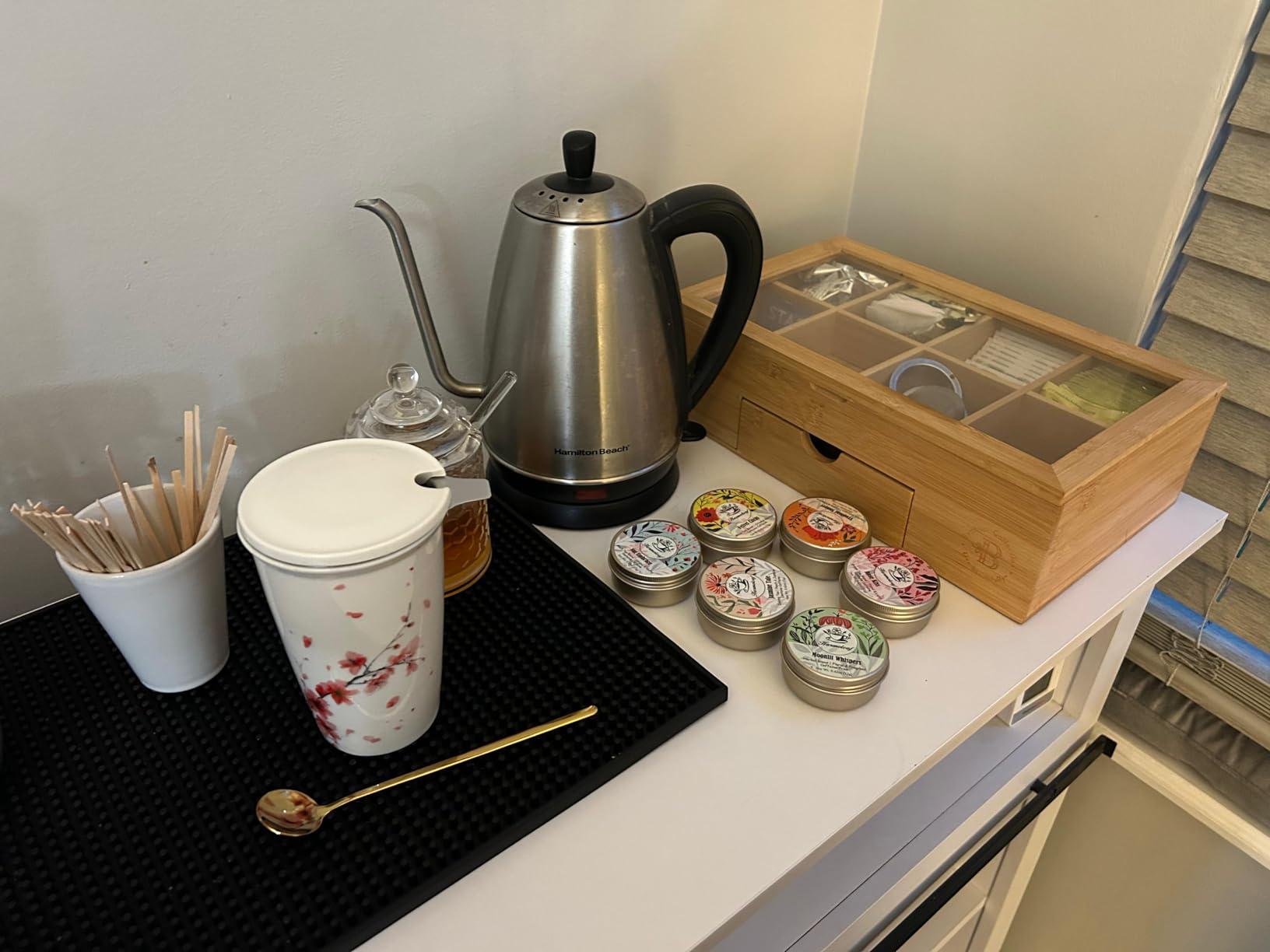 Tea Gift Set for Women - 6 Herbal Loose Leaf Tea Blends, Insulated Ceramic Cup with Infuser & Lid | Birthday, Mother's Day, Anniversary & Retirement Gift for Her customer photo 2
