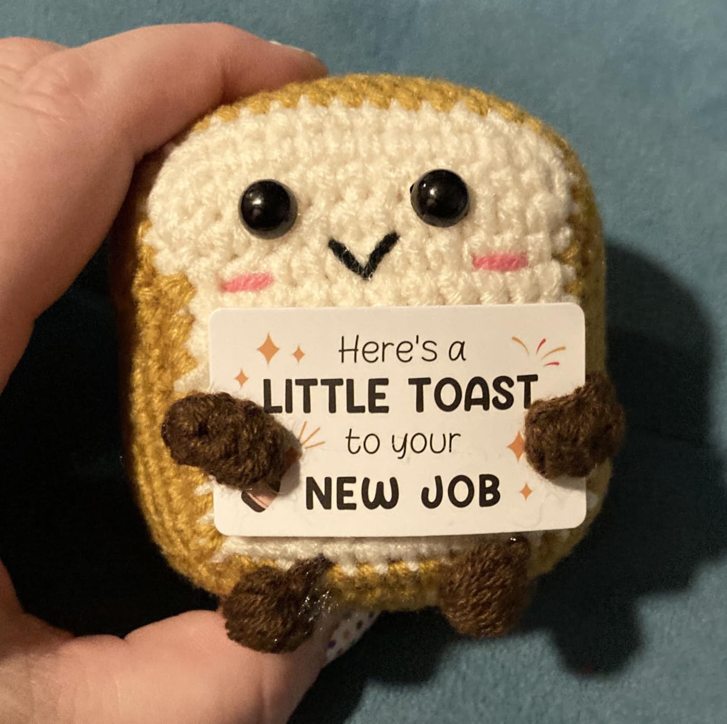 A Little Toast to Your New Home - Mini Handmade Crochet Toast, Funny Housewarming Gifts New Home New Apartment, House Warming Gifts New House for Women Men Friend customer photo 1