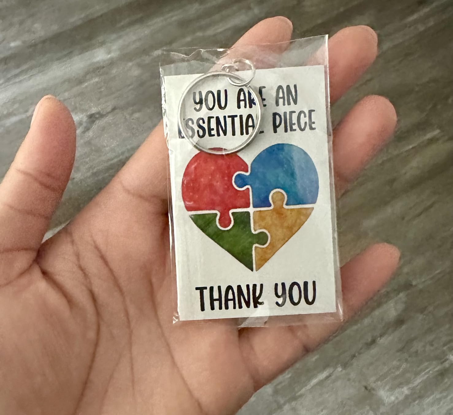 Team Appreciation Gifts Bulk Thank You Keychains for Coworkers | Gift Set for Employee, Staff, Teachers, Teamwork Puzzle Piece Keyring, Acrylic customer photo 1