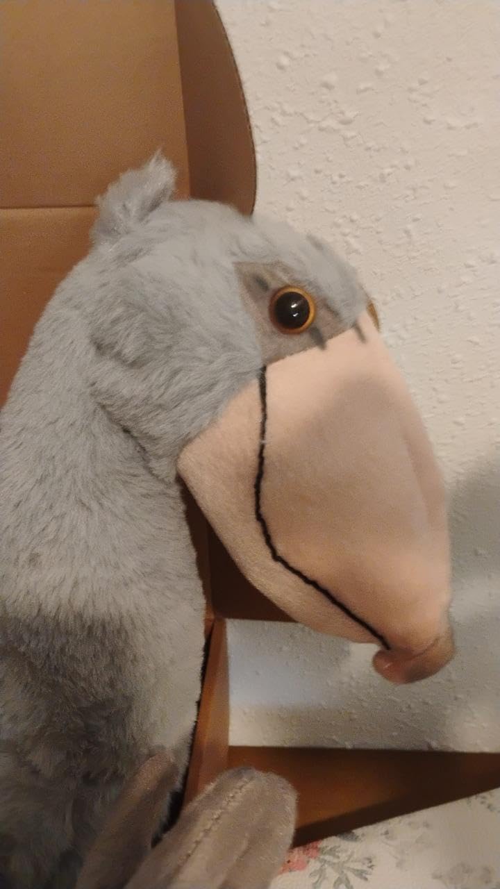 Large Shoebill Stuffed Animal 12'' Stork Plush Grey Bird Pillow Home Decor | Realistic, Gift for Boys and Girls customer photo 1