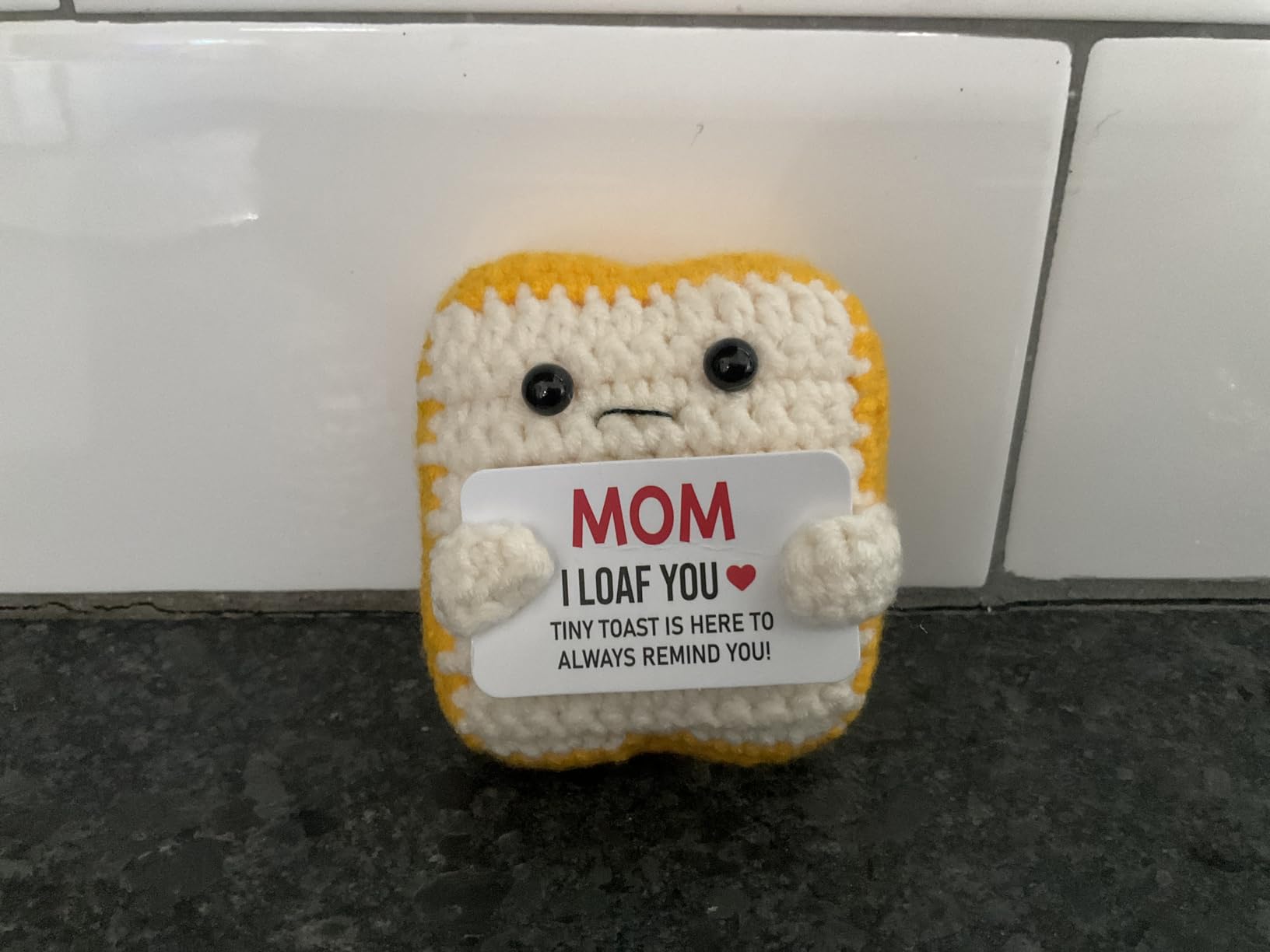 Crochet Toast New Job Gifts for Women, Men - Handmade Congratulations Gifts for Coworker, Friend, Son, Daughter, Employee, Boss - Funny Promotion, Career Change or, Leaving Workor Present Decor customer photo 2