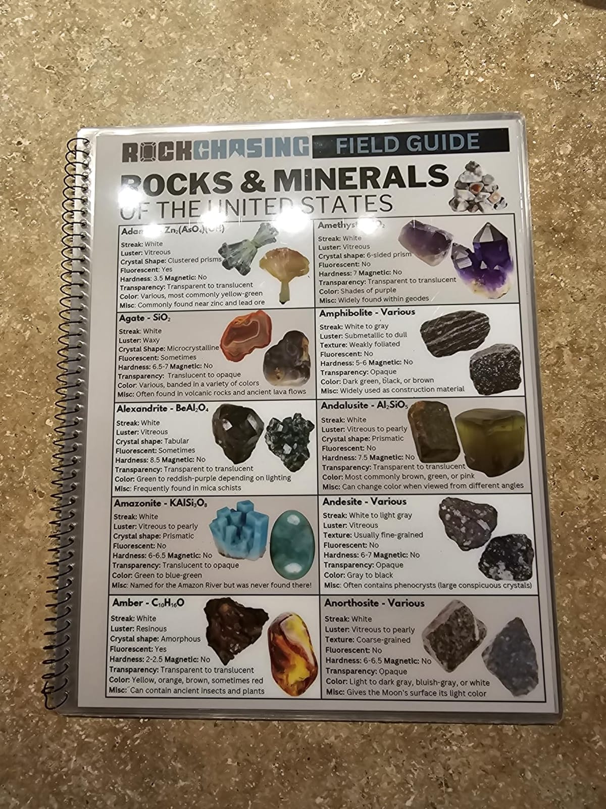 Rocks and Minerals of the United States Identification Field Guide | Waterproof | Easily Find & Identify Crystals, Gems, Geodes, and Rocks | Ideal for Rockhounds, Hikers, Beginners & Kids customer photo 1