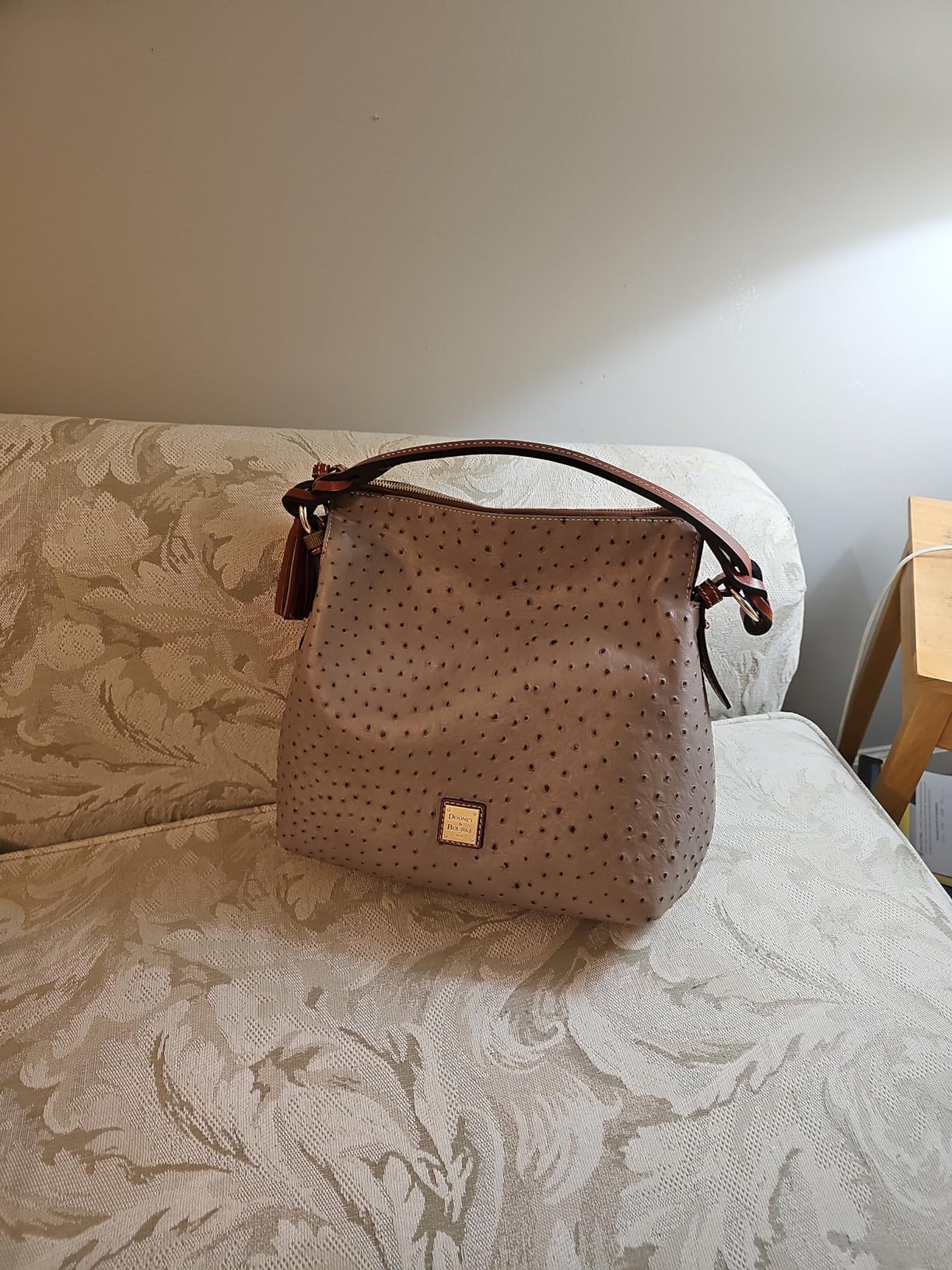 Shoulder Bags for Women, Ostrich Leather Hobo Bag customer photo 1