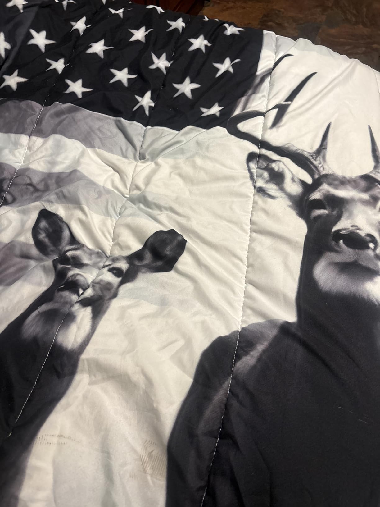 kxry American Flag Bald Eagle Comforter Set, Patriotic USA Bedding Set Galaxy Print Bed Set Full for Women Girls Kids, Cloud Quilt, Lightweight Duvet, All Season Bedding Sets customer photo 1