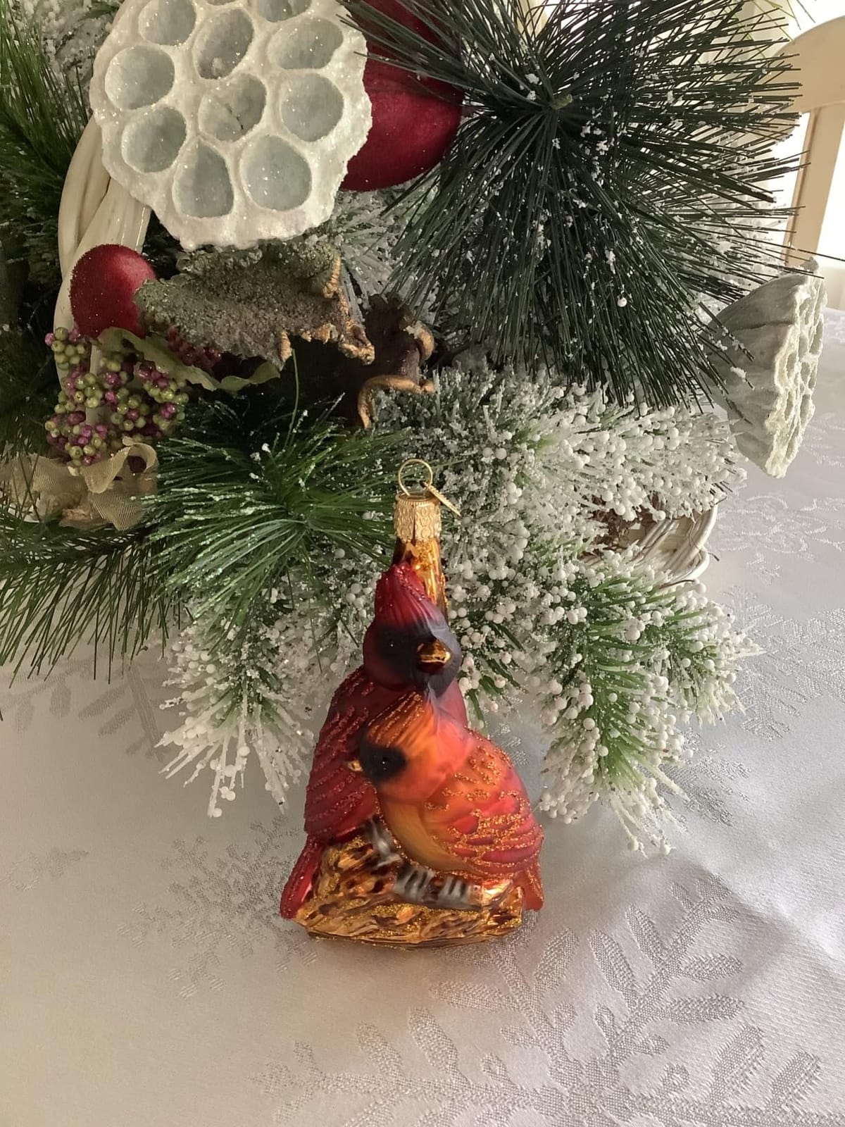 Old World Christmas Black-Capped Chickadee Glass Blown Ornament for Christmas Tree, Handcrafted Holiday Decoration, Bird Watcher Collection customer photo 1