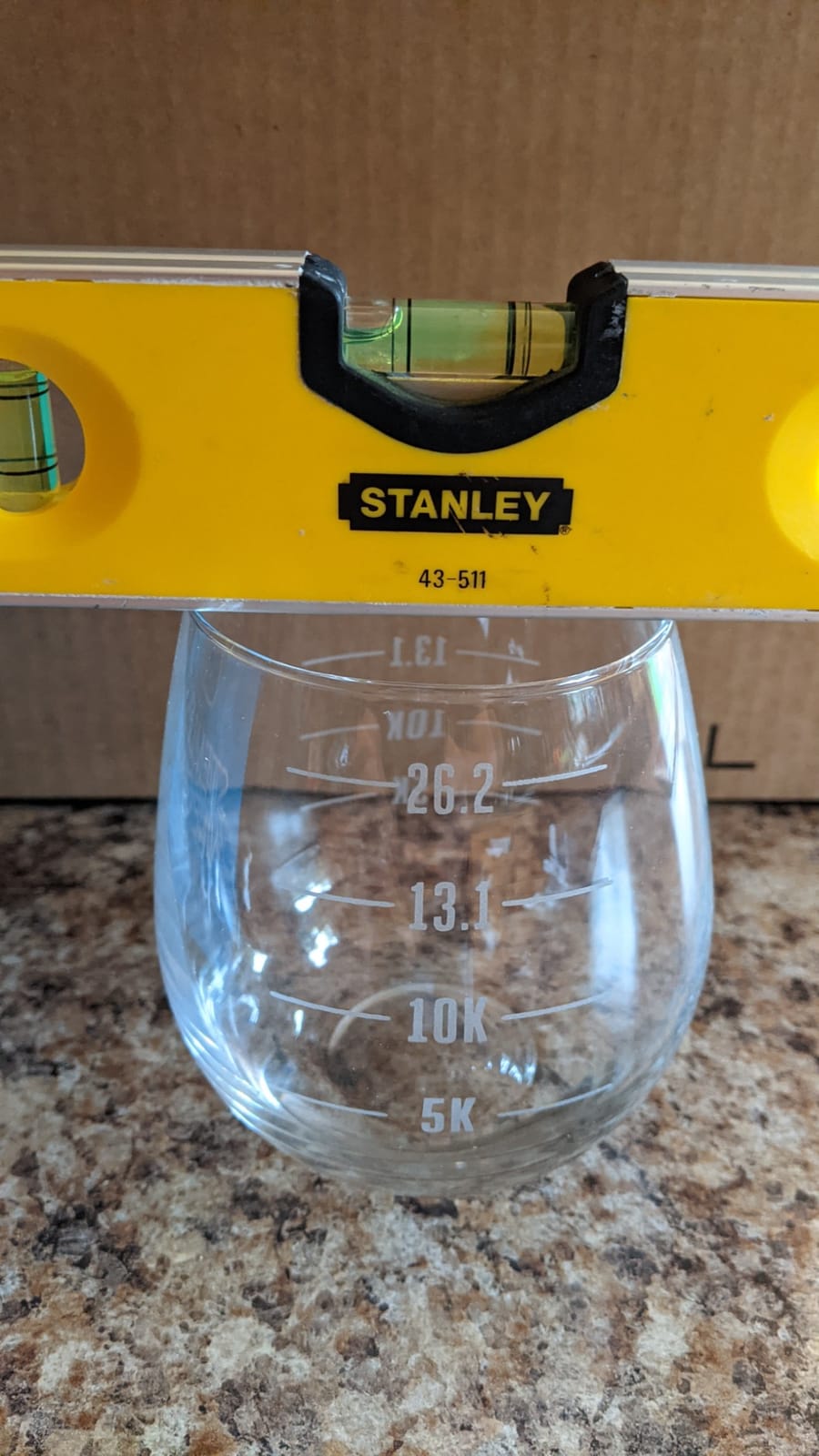 Gone For a Run Running Stemless Wine Glass Runner's Measurements - Engraved customer photo 1