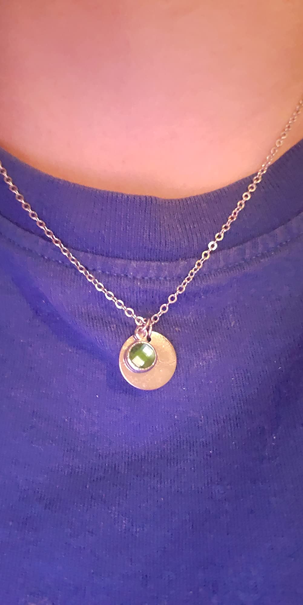 Personalized Birthstone Necklace for Women, Custom Birthstone Name Necklace customer photo 2