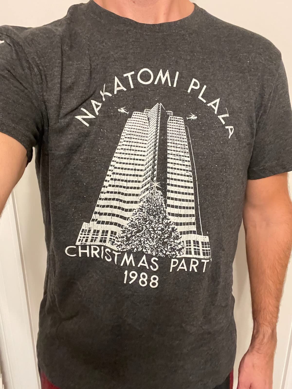 Mens Nakatomi Plaza Christmas Party 1988 T Shirt Funny Sarcastic Novelty Tee for Guys customer photo 2