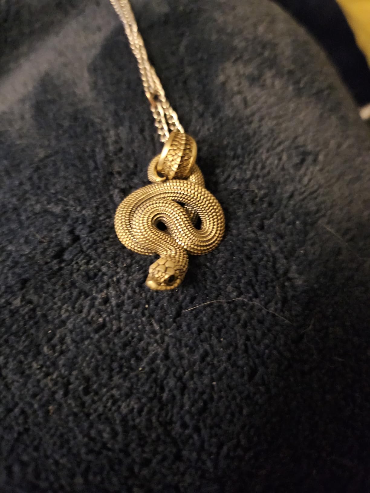Hognose Snake Pendant for Necklace Snake Statement Charm Goth Animal Novelty Jewelry Gift for Men Women customer photo 2