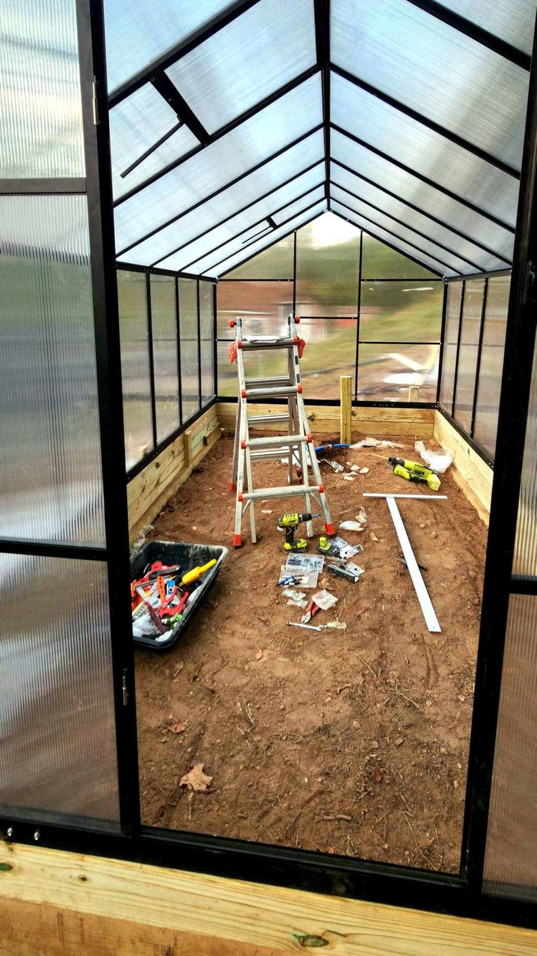 6x4FT Greenhouse with Hygrometer, Windproof Warm Plant Green Houses | Heavy Duty Aluminum Frame Polycarbonate Greenhouses with Vent Window for Backyard Garden Vegetables Flowers Herbs Growing customer photo 1